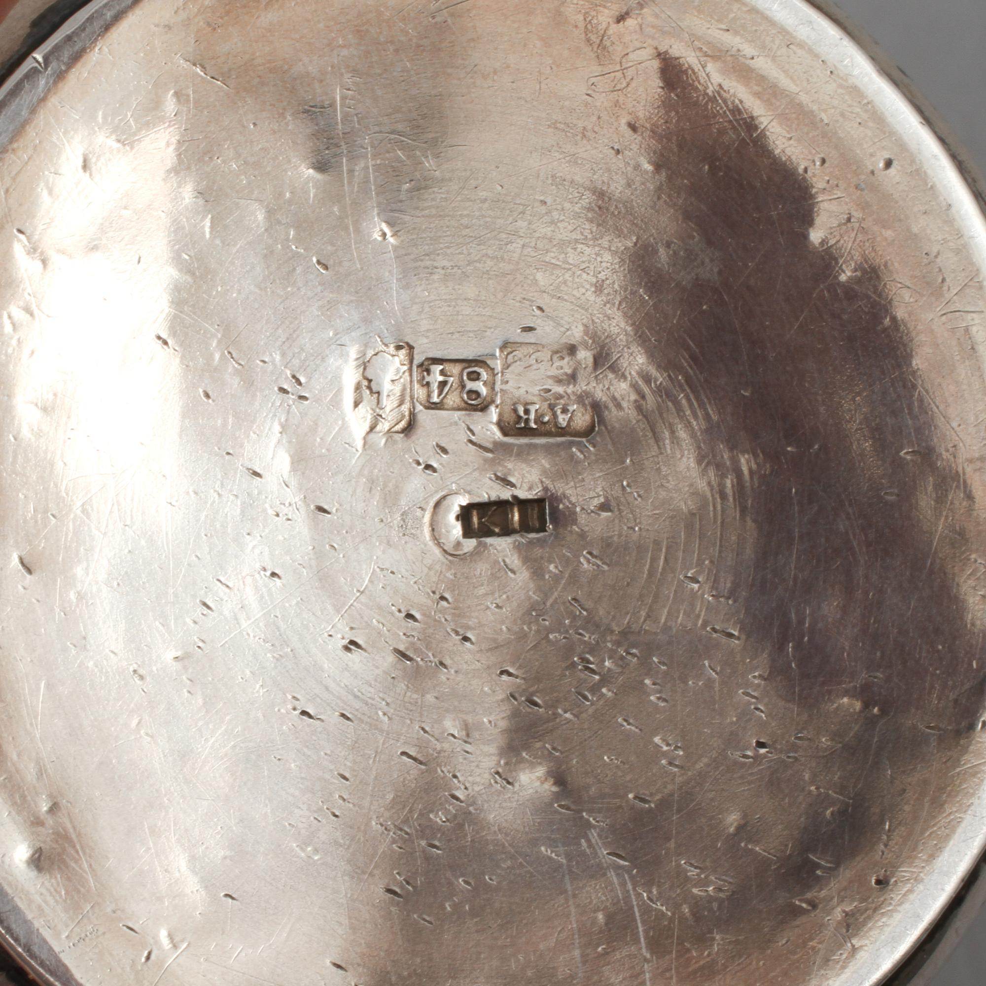 BÄGARE, silver, Andrey Kovalsky, Moskva, Ryssland, 1853?. Vikt 105 gram.