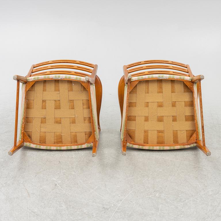 David Rosén, karmstolar, 6 st, "Futura", Nordiska Kompaniet, 1950-tal.