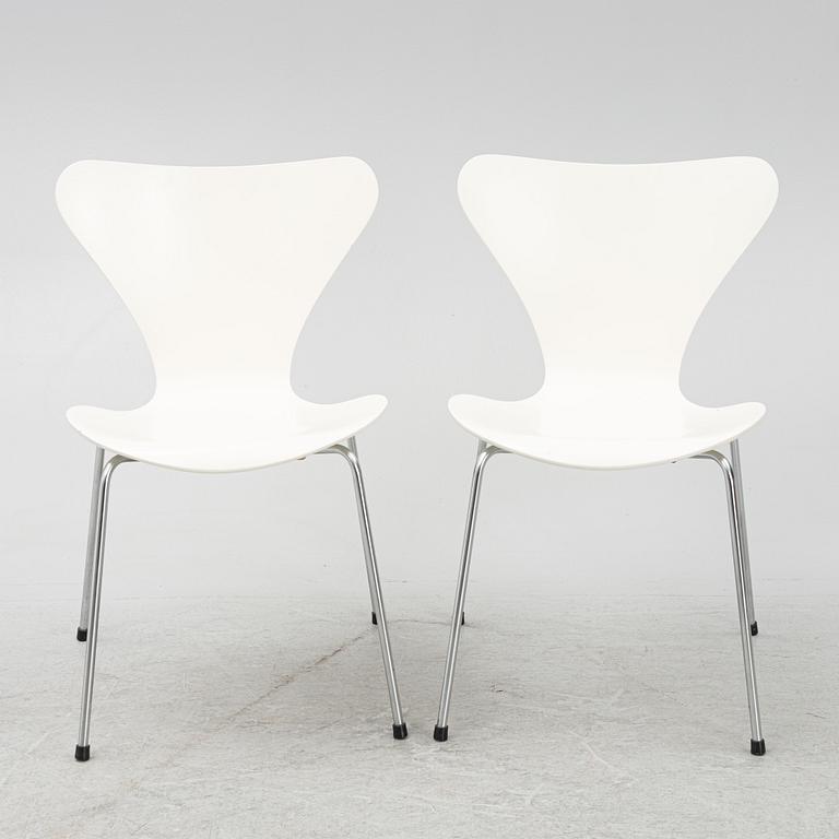 Arne Jacobsen, stolar 6 st, "Sjuan", Fritz Hansen, Danmark, 1967.