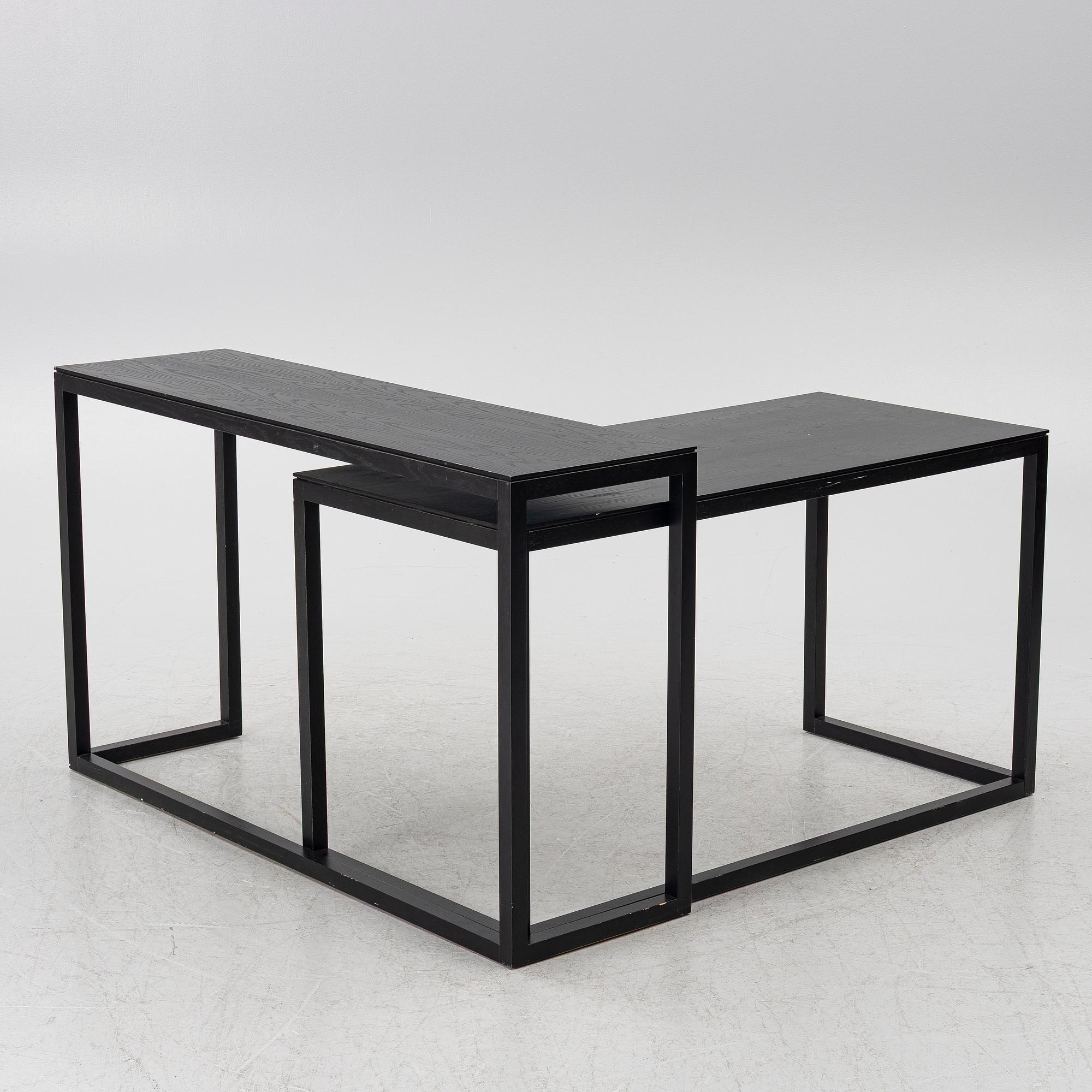 Ulla Christansson, desk and side table, "Trio", Karl Andersson & Söner, Huskvarna.