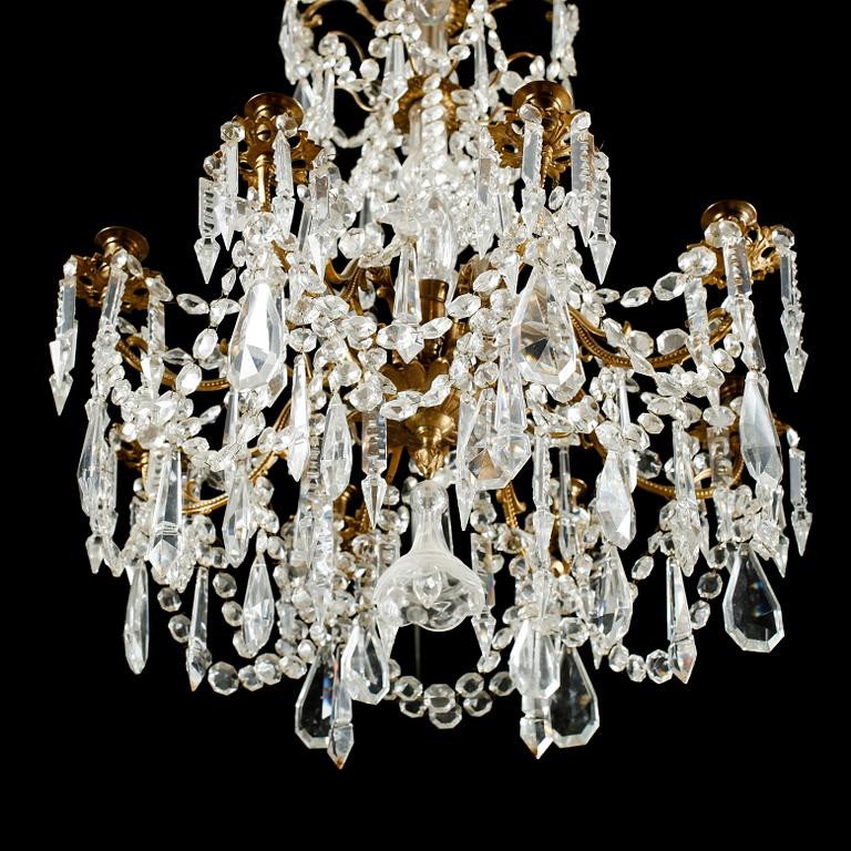 LJUSKRONA, oscariansk, 1800-talets andra hälft. Höjd ca 70 cm.