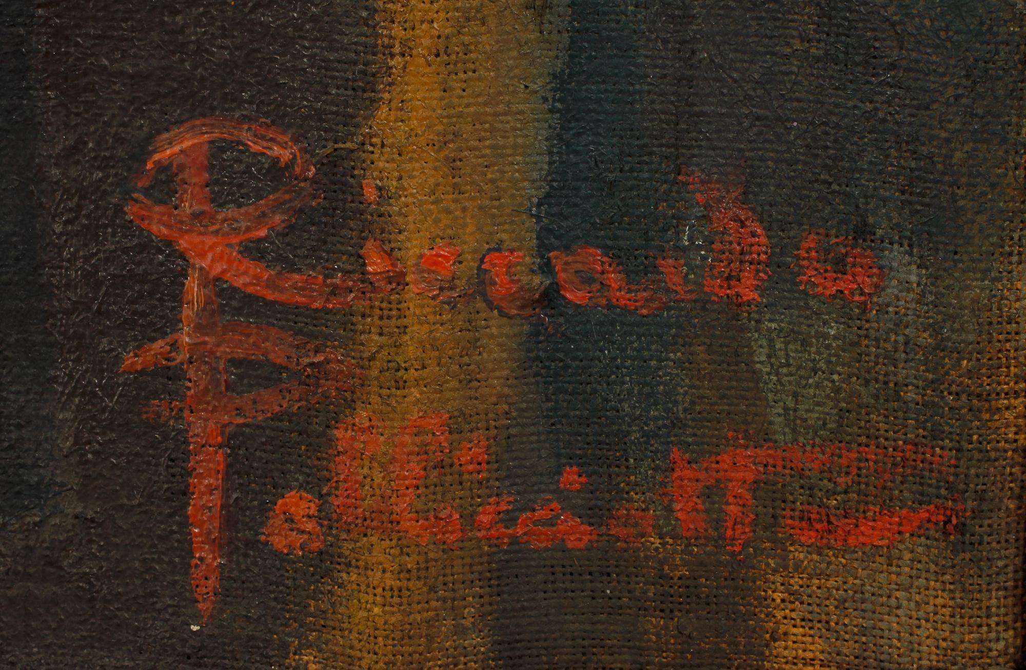 OKÄND KONSTNÄR, olja på duk, 1800-/1900-tal, otydligt sign.