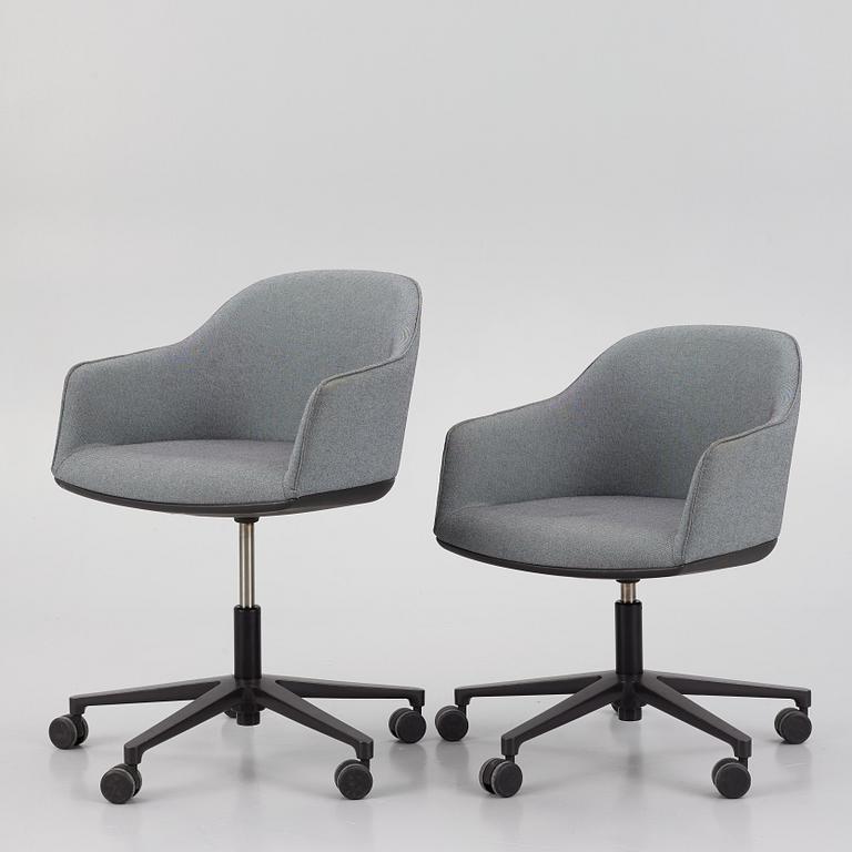 Ronan & Erwan Bouroullec, skrivbordsstolar, ett par, "Softshell Chair", Vitra, 2015.