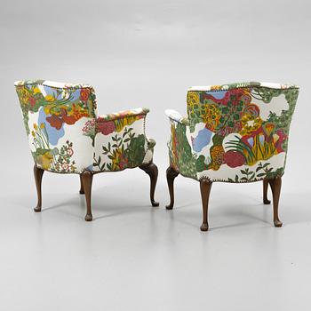 Armchairs, a pair, Gärnäs, mid/second half of the 20th century.