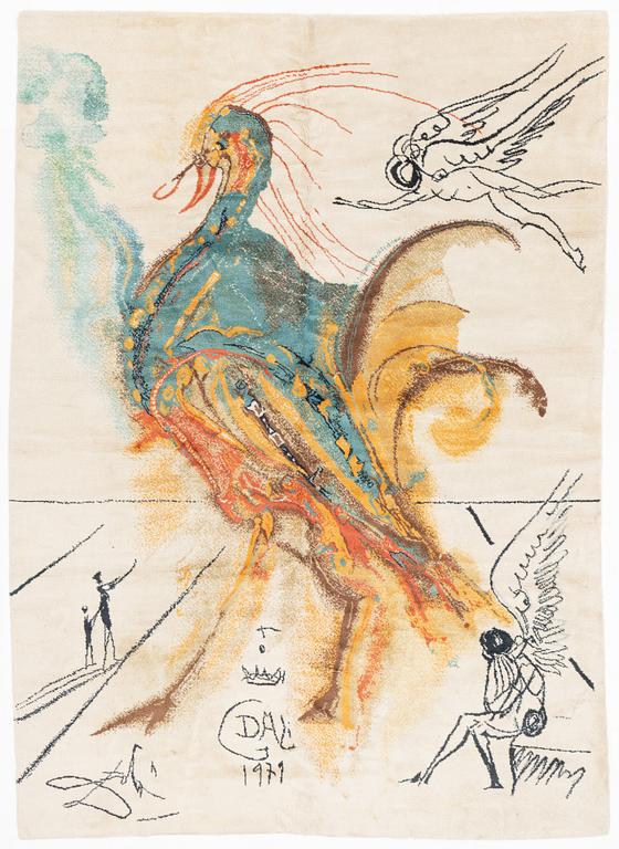 Salvador Dalí, after a carpet, tufted, Ege Axminster, Danmark, ca 334 x 240 cm.