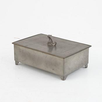 Nils Fougstedt, a pewter box model "273", Firma Svenskt Tenn, Stockholm 1929.