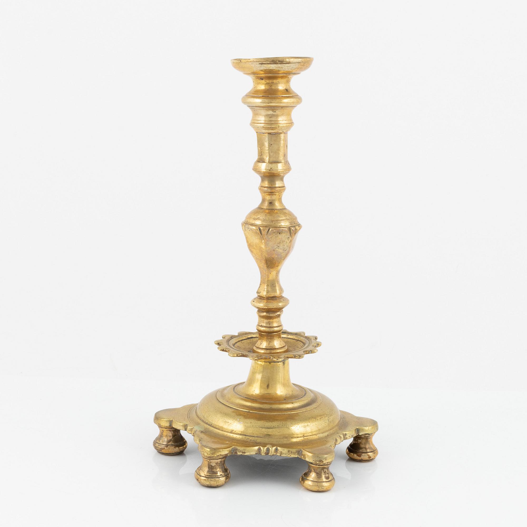 Ljusstake, troligen Flandern, Barock, omkring år 1700.