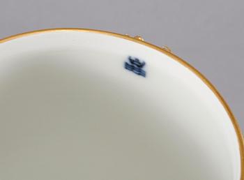 LOCKURNOR, ett par, porslin, Royal Copenhagen, tidigt 1900-tal.