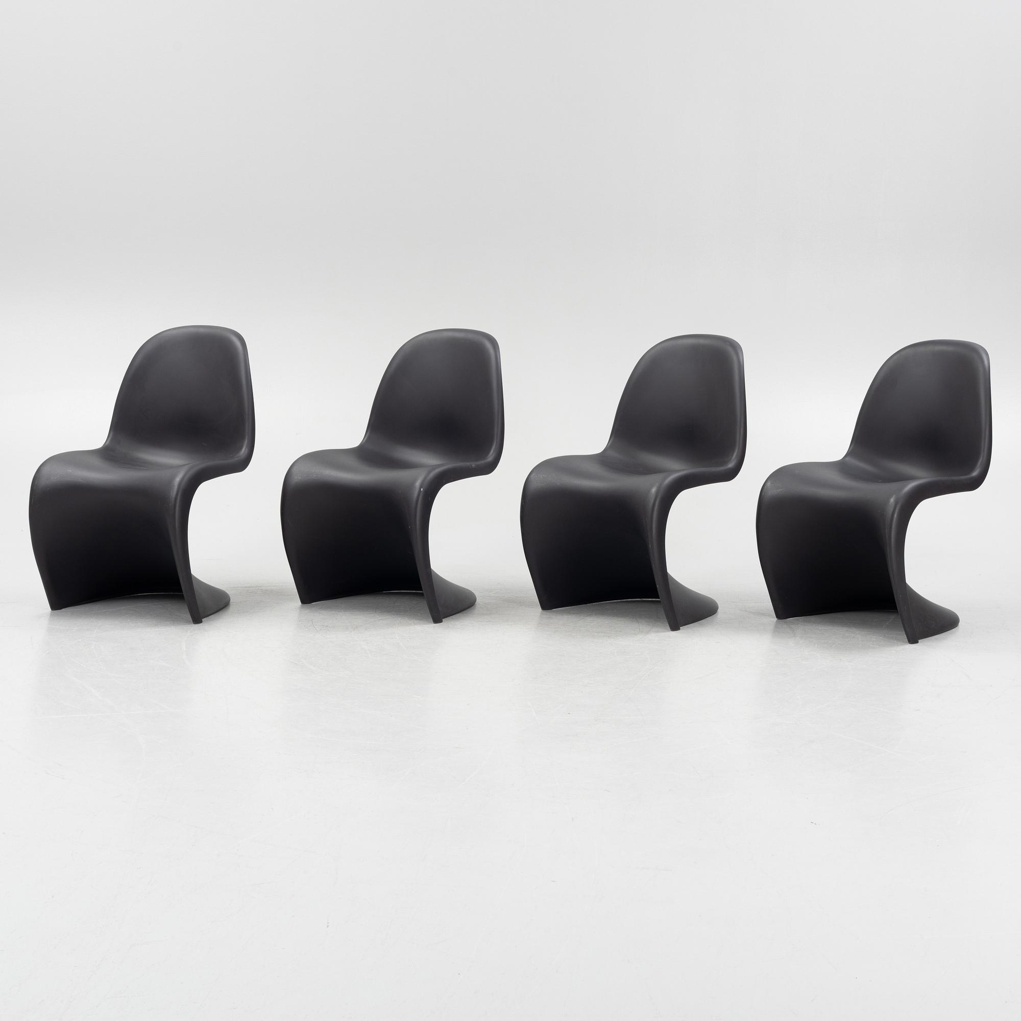 Verner Panton, stolar, 4 st, "Panton Chair", Vitra.