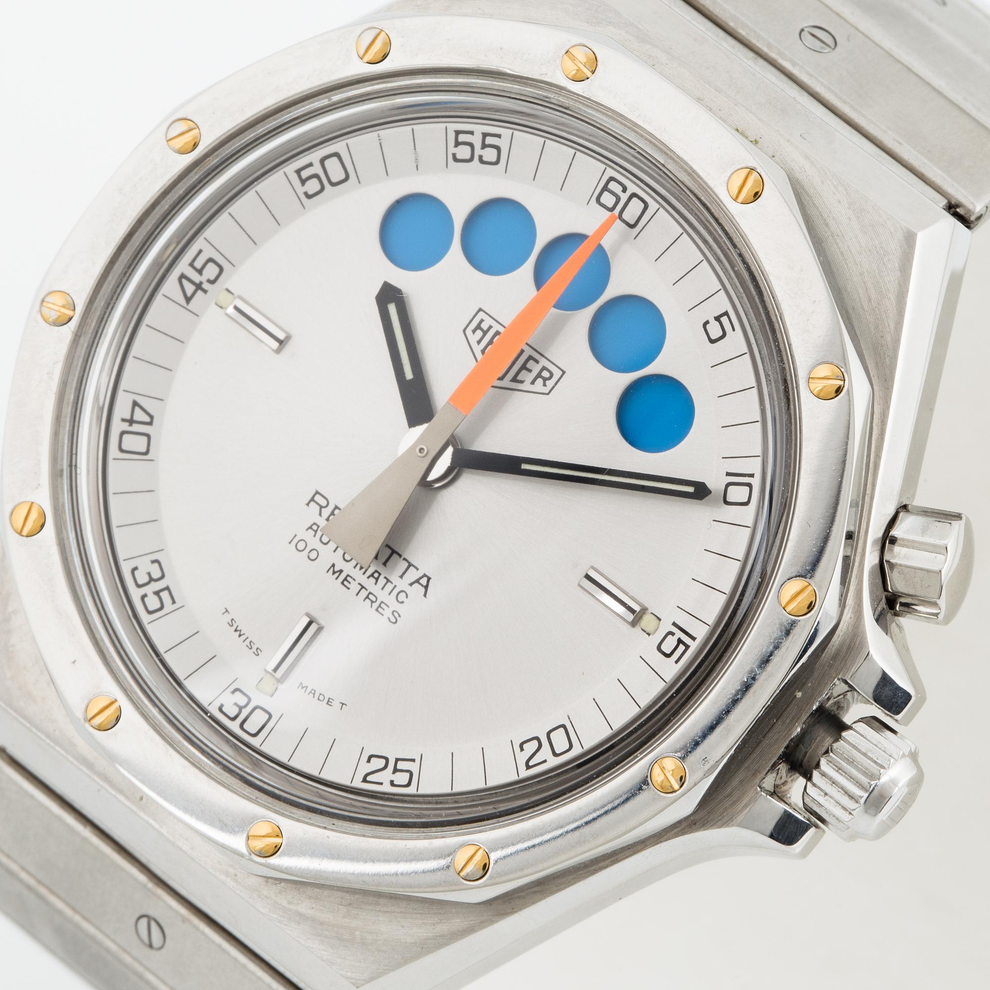 Heuer, Regatta, wristwatch, 40 mm.