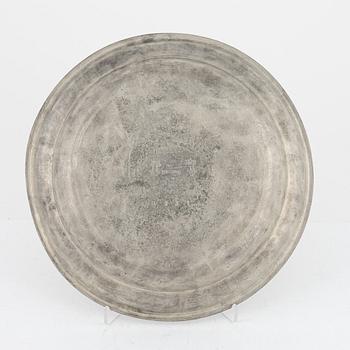 A group of eight Swedish pewter dishes, 18th-20th Century, including Mathias Norling, Jönköping, 1863.