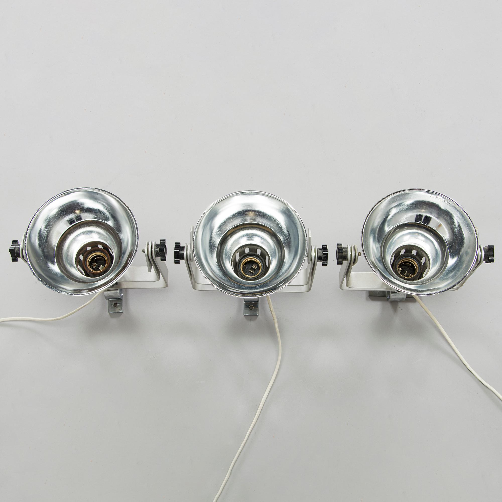 Yrjö Kukkapuro, Three 1970s  '100' spotlights for Haimi Ltd.