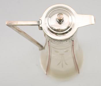 VINKARAFF, glas och nysilver, omkring år 1900.