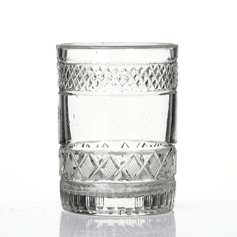 Seltzer glass, twelve pieces, Sweden, turn of the 20th century, Empire style.