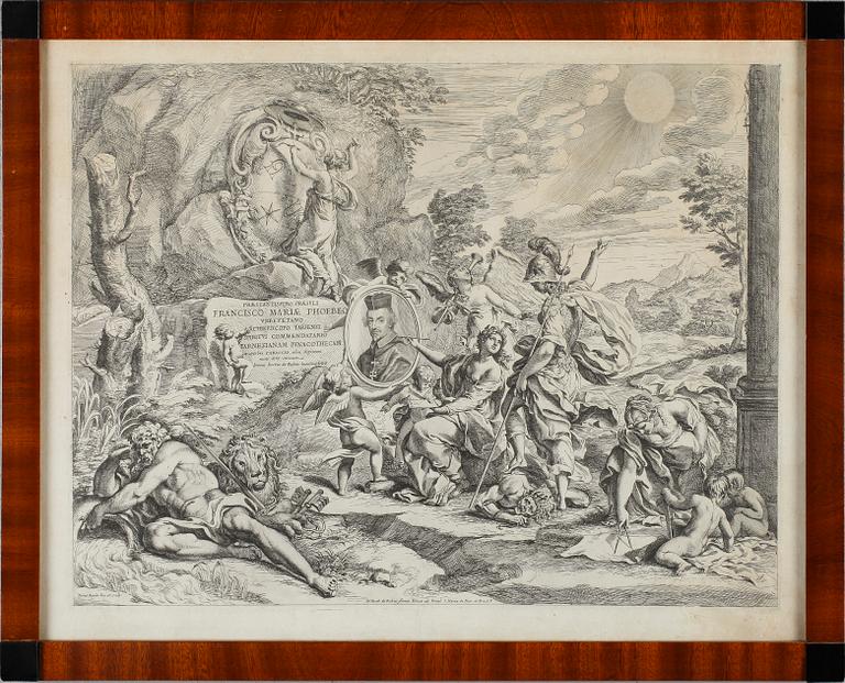 PIETRO AQUILA, efter, kopparstick, 1600-/1700-tal.