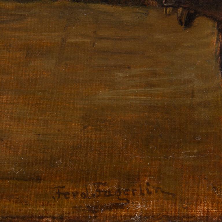 FERDINAND FAGERLIN, olja på duk, signerad Ferd. Fagerlin.