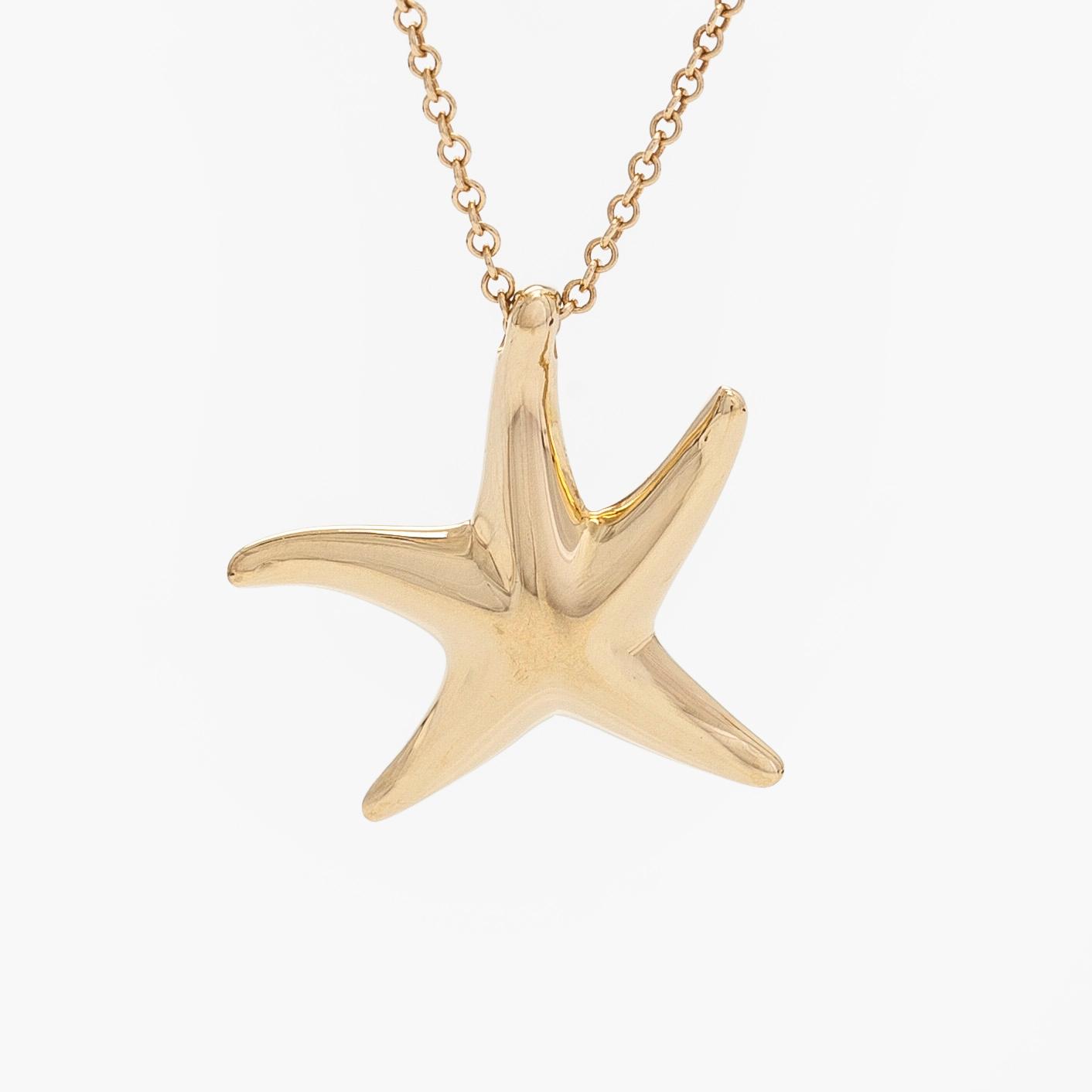 Tiffany & Co, Elsa Peretti, an 18K gold 'Starfish' necklace.