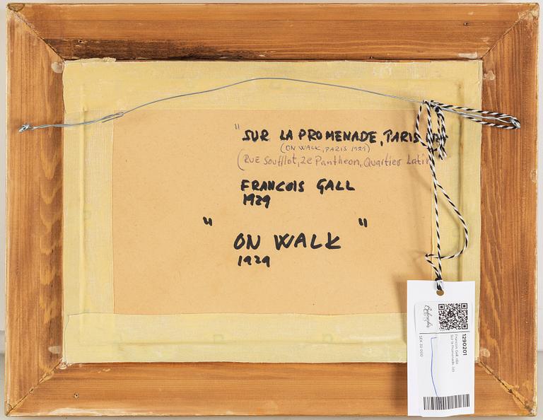 Francois Gall, oil on paper-panel, signed and dated -29.