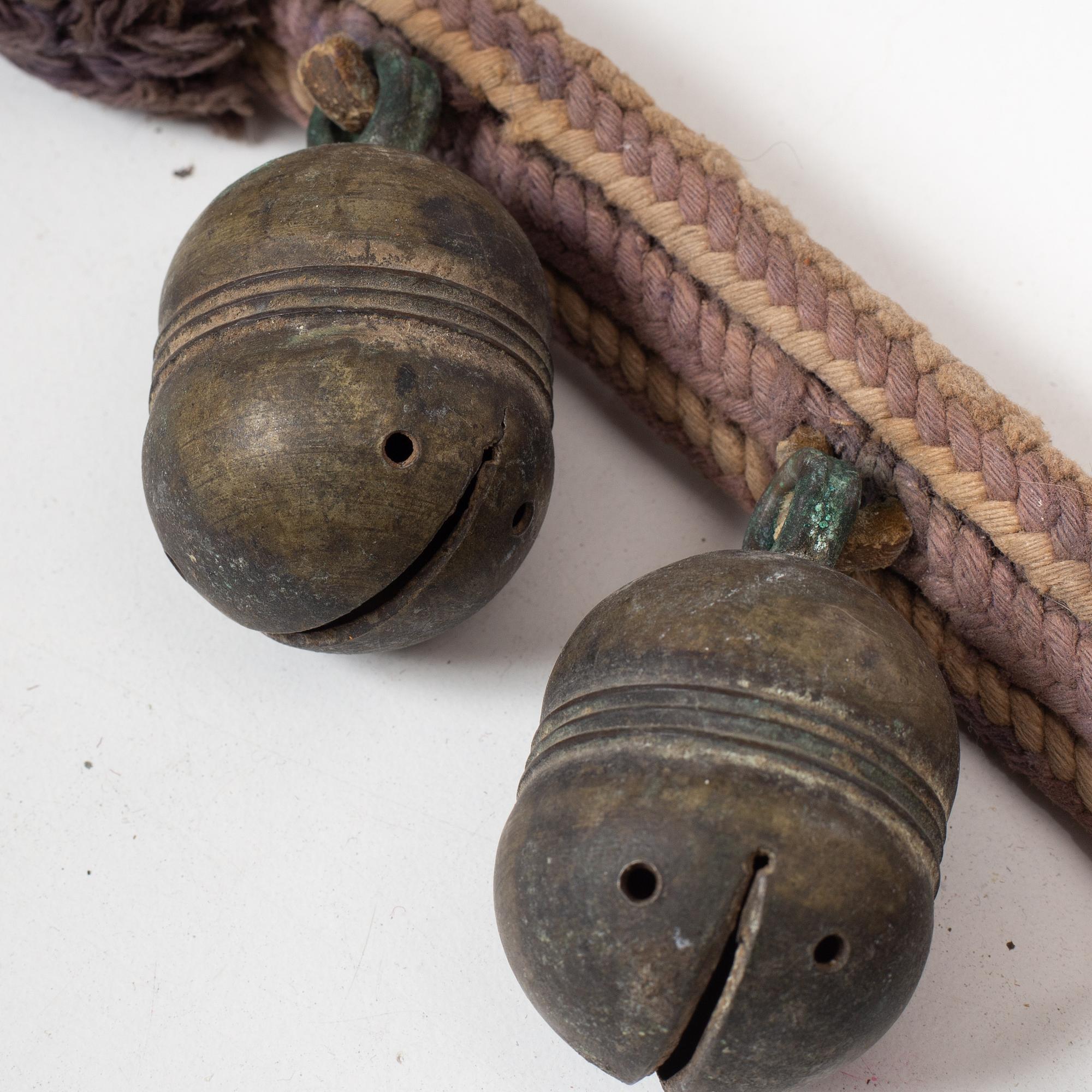 Three Chinese bells for harness, late Qing dynasty.
