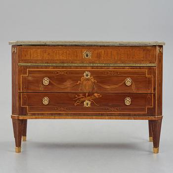 A Gustavian commode by N P Stenström (master in Stockholm 1781-1790), late 18th century, not signed.