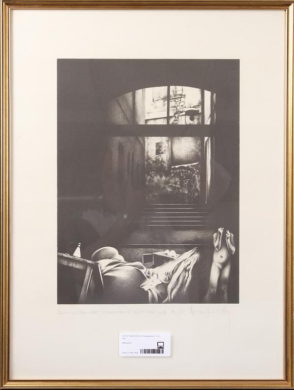 BEN DAVID, färglitografier, 3 st, sign.