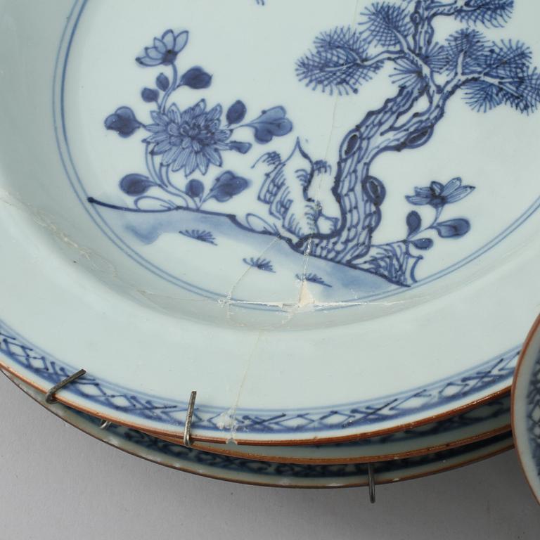 TALLRIKAR, 10 st, porslin, Kina, 1700-tal.