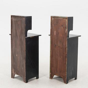 A pair of painted bedside tables first half of the 20th century.