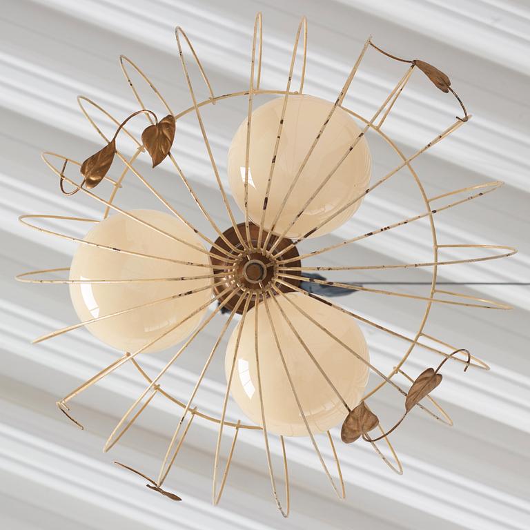 A pair of Swedish Modern ceiling lamps, 1940s.