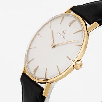 Certina, wristwatch, 18K rose gold, 34 mm.