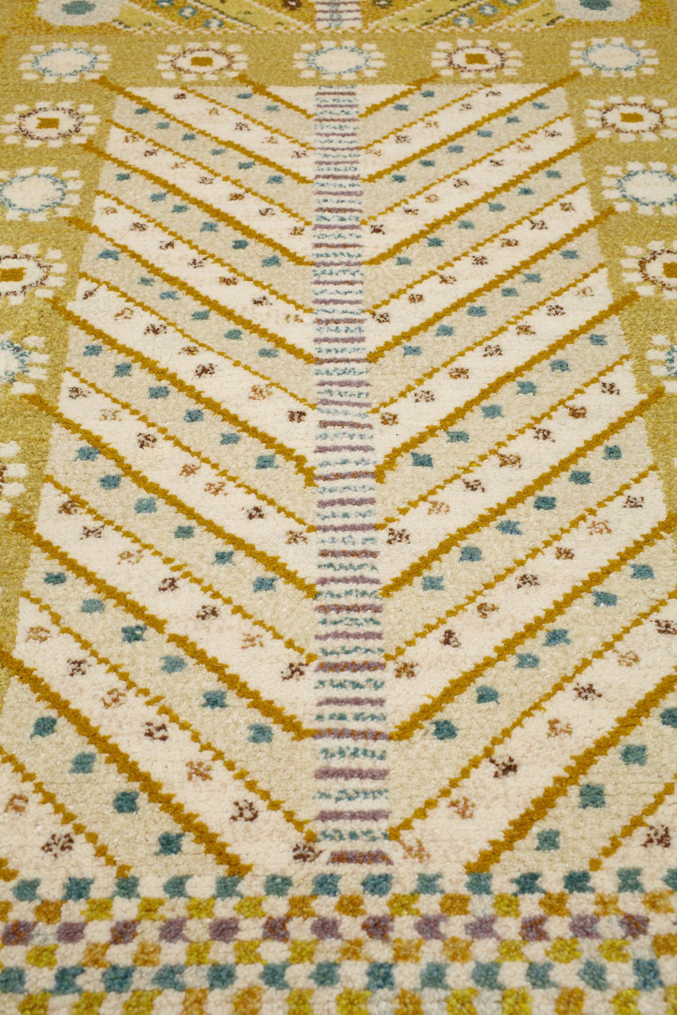 Marianne Richter, A CARPET, "Gula trädet", knotted pile, ca 236,5 x 178,5 cm, signed AB MMF MR.