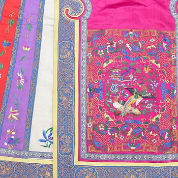 KJOLAR, 2 st, siden, Kina, sen Qing dynasti.