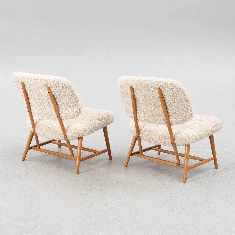 Alf Svensson, fåtöljer, ett par, "TeVe", Bra Bohag, Studio Ljungs Industrier AB, Malmö, 1950-tal.