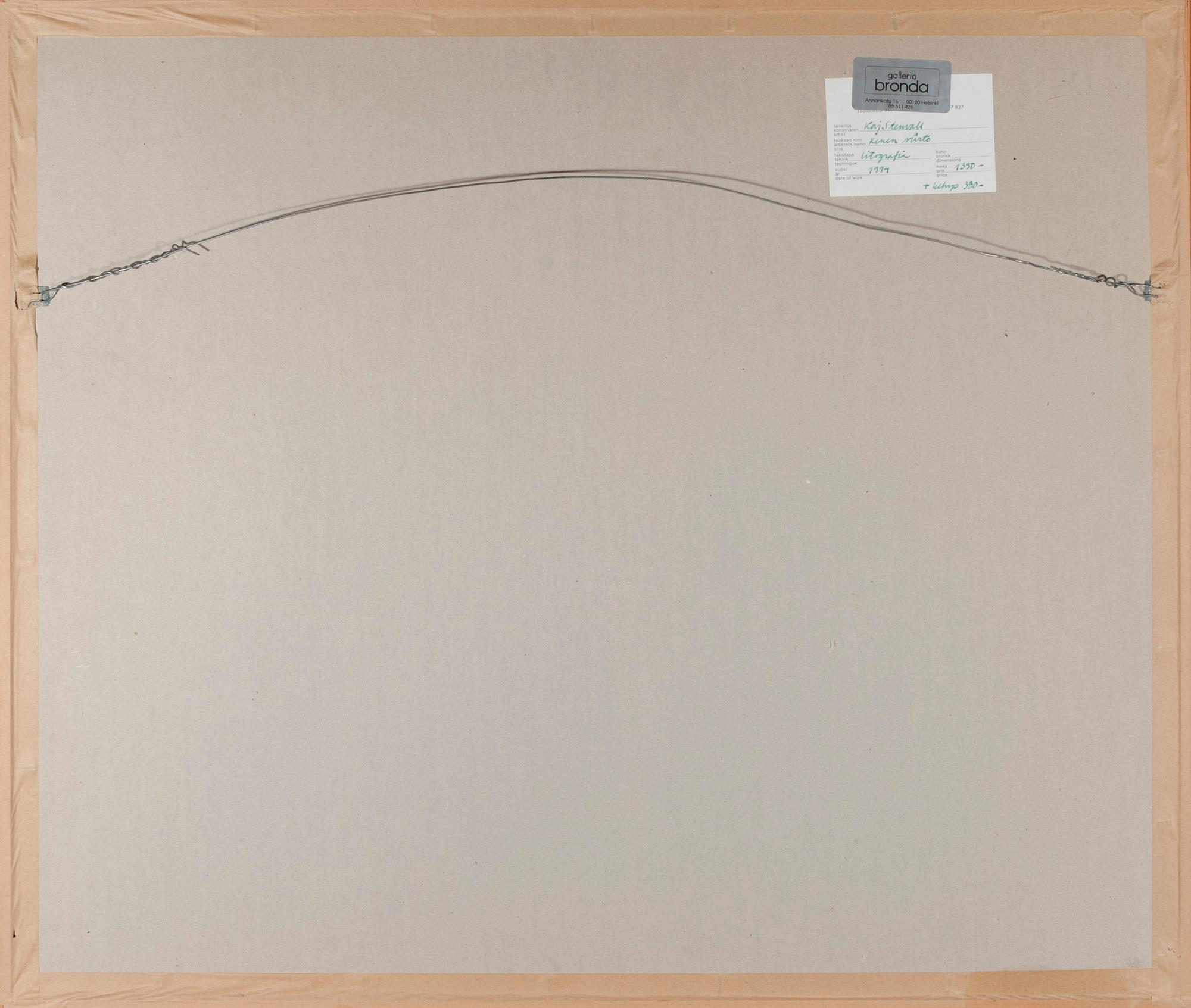 KAJ STENVALL, litografi, signerad och daterad 1994, numrerad 106/150.