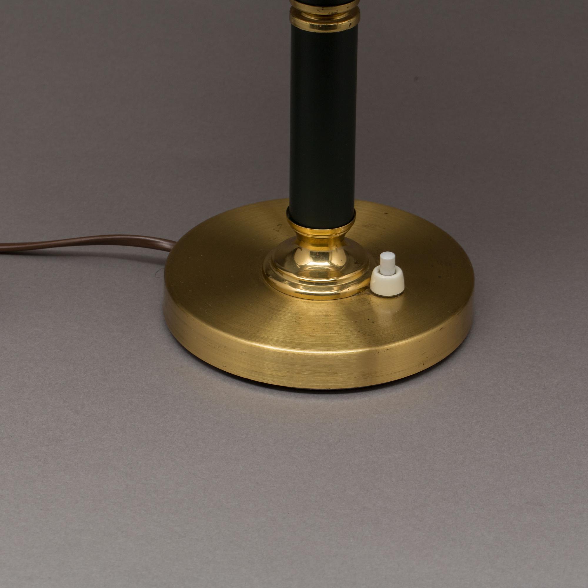 BORDSLAMPA, mässing, Boréns AB, Borås, 1900-talets mitt.