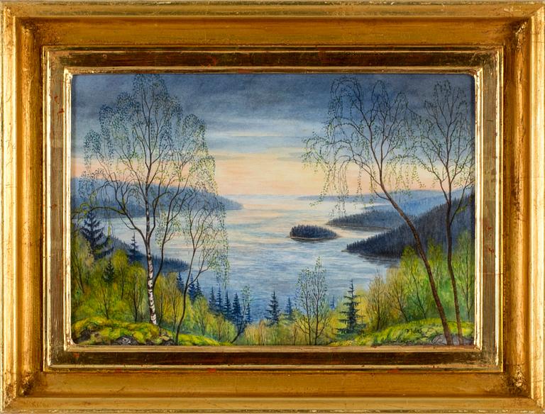 PER JULIUS, akvarell, signerad.