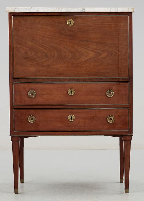 SEKRETÄR, sengustaviansk, omkring år 1800.