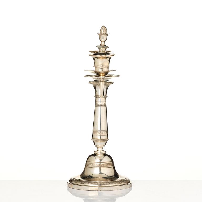 A two-light candelabrum, 800/1000 silver, Germany, 20th century.