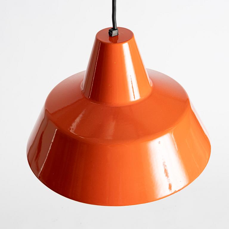 A. Wedel Madsen, a pair of 'Værkstedspendel' ceiling lamps, Louis Poulsen, Denmark, later part of the 20th century,