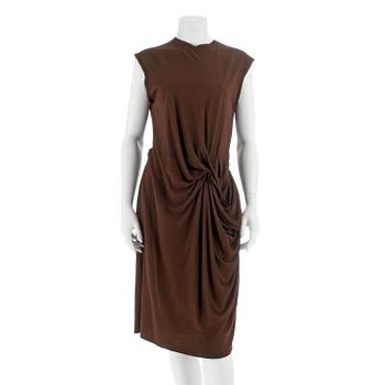 LANVIN, a brown wool dress.