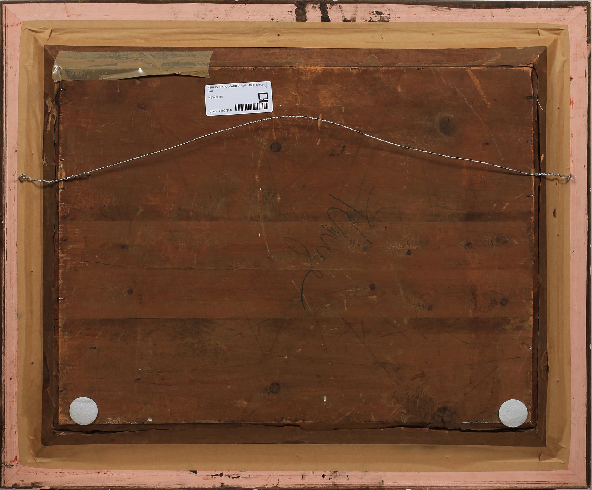 DIORAMABILD, kork, 1800-talets slut.