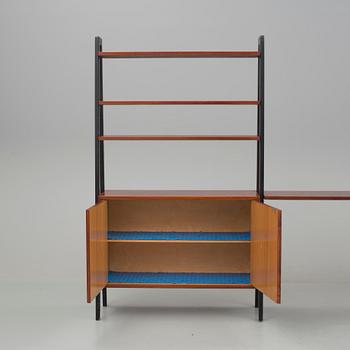 BOKHYLLOR med SKRIVSKIVA, 3 delar, "Tema", Gillis Lundgren, IKEA, 1950-60-tal.