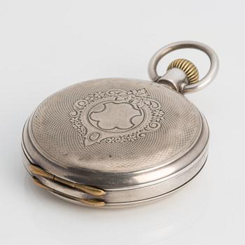 POCKET WATCH, 50 mm, "Breguet", hunter case,