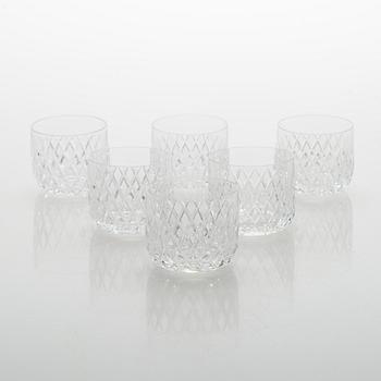 Ingeborg Lundin, glasservis, 18 delar, "Elisabeth", Orrefors, signerade OF.