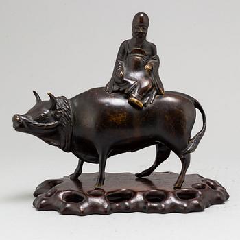 SKULPTUR, brons. Kina, 1900-talets första hälft.