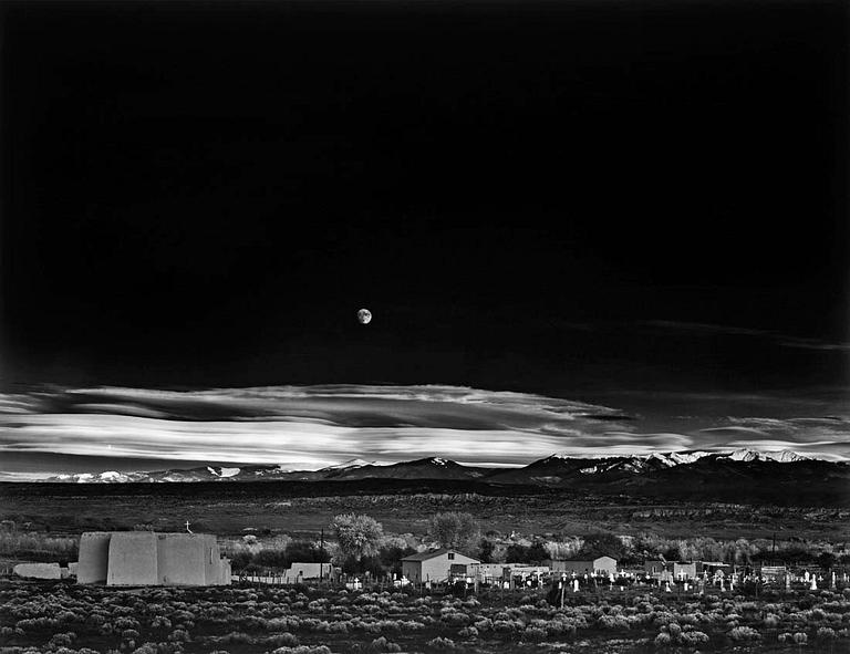 Ansel Adams, "Moonrise Hernandez, New Mexico, 1941".