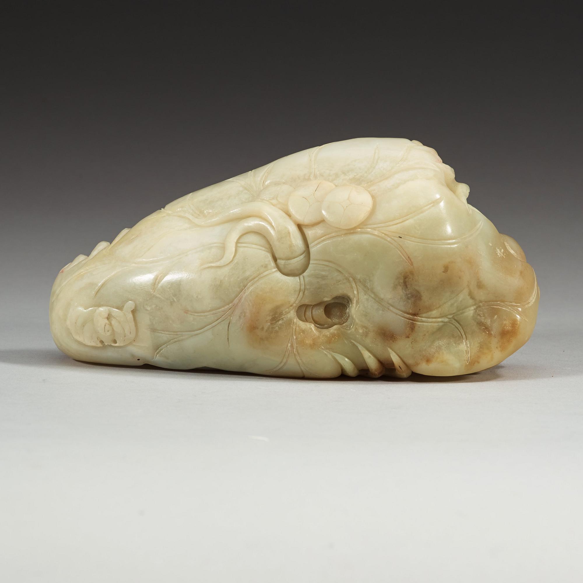 SKULPTUR, nefrit. Kina.