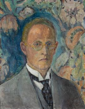 Edward Hald, duk "Självporträtt".