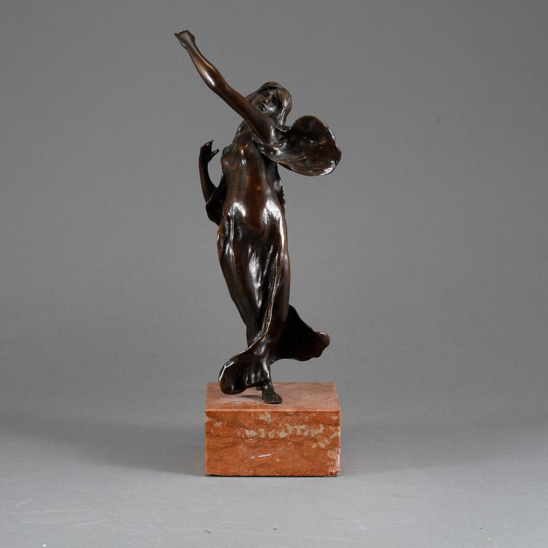 OIDENTIFIERAD KONSTNÄR, skulptur, brons, jugend, osignerad, tidigt 1900-tal.