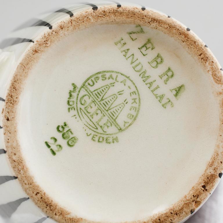 KAFFEKOPPAR, 5 stycken, porslin, "ZEBRA" Uppsala Ekeby Gefle, 1900-tal.