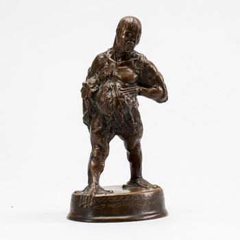 OTTO LASERZ, skulptur signerad och daterad Wien 20, patinerad brons.